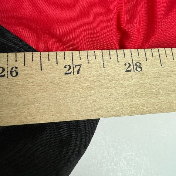 VTG 90s Logo 7 Chicago Bulls Jacket Extra Large Black & Red Full Zip Puffer Coat - Picture 15 of 16